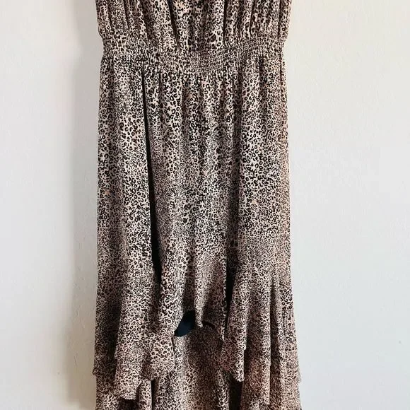 1 State Women’s Sleeveless Leopard High Low Dress Size S - Picture 4 of 9